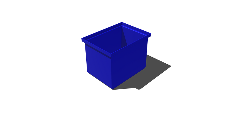 Stacking Taper Bin Rectangular Flange -410L X 300W X 310H