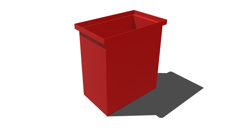 Stacking Taper Bin Rectangular Flange - 485L X 295W X 500H