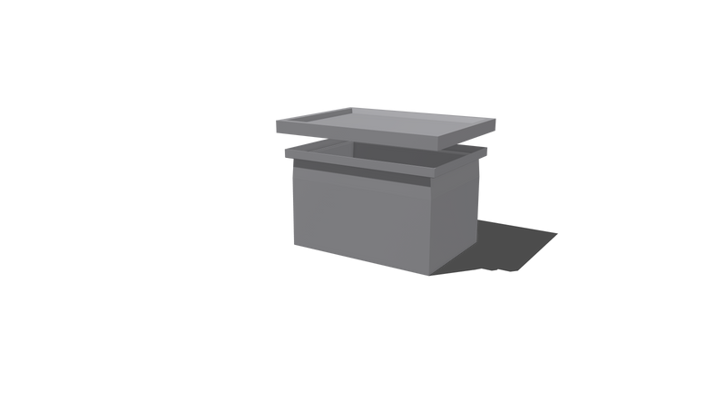 Stacking Taper Bin Rectangular Flange - 475L X 340W X 290H