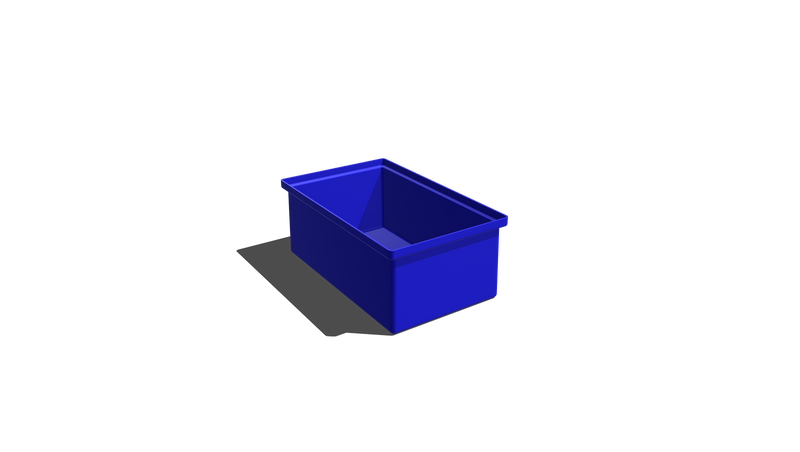 Stacking Taper Bin Rectangular Flange - 385L X 265W X 160H (2XM)