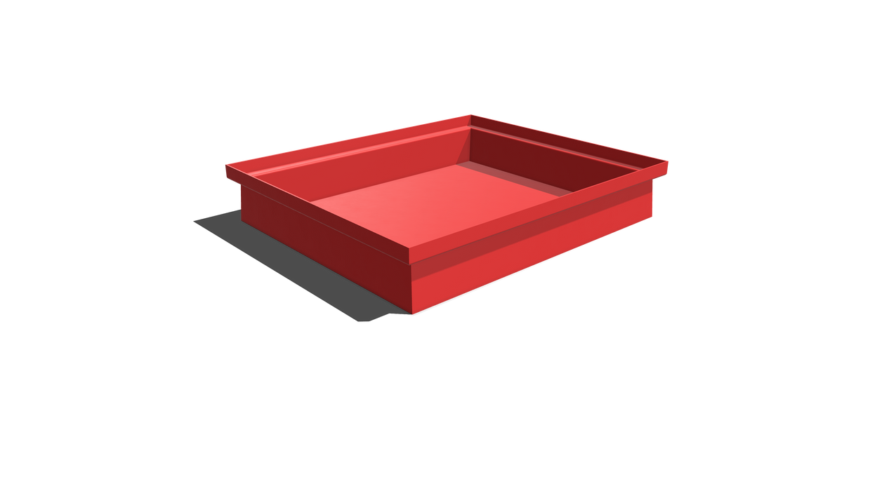 Stacking Taper Bin Rectangular Flange - 670L X 570W X 120H