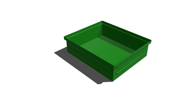 Stacking Taper Bin Rectangular Flange - 615L X 520W X 175H