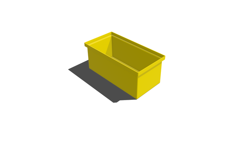 Stacking Taper Bin Rectangular Flange - 480L X 245W X 260H