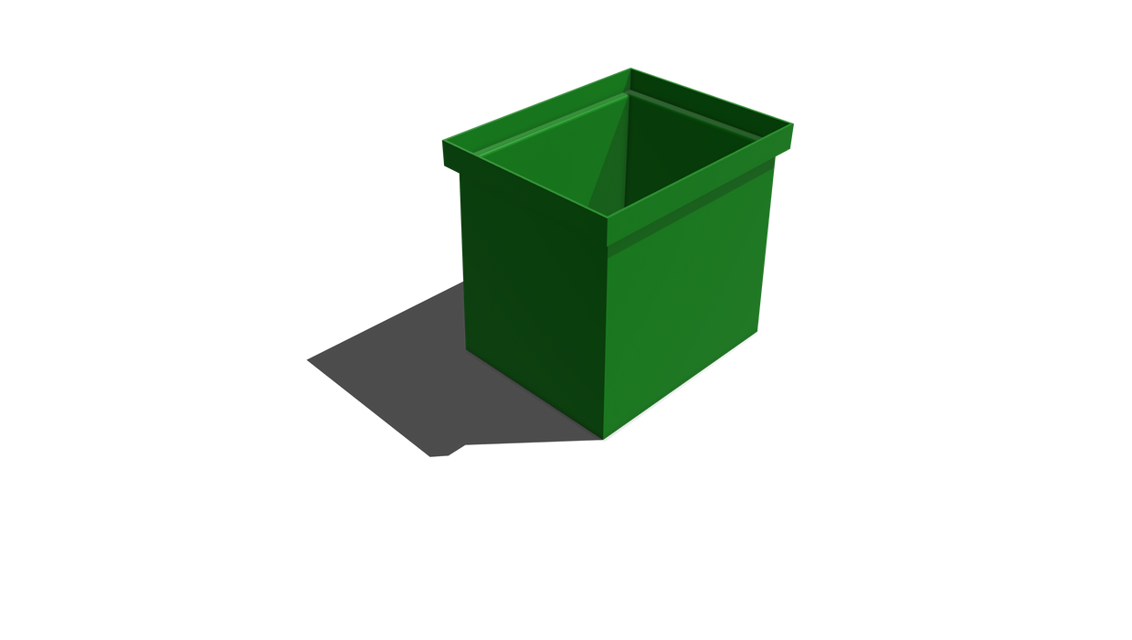 Stacking Taper Bin Rectangular Flange - 300L X 240W X 280H