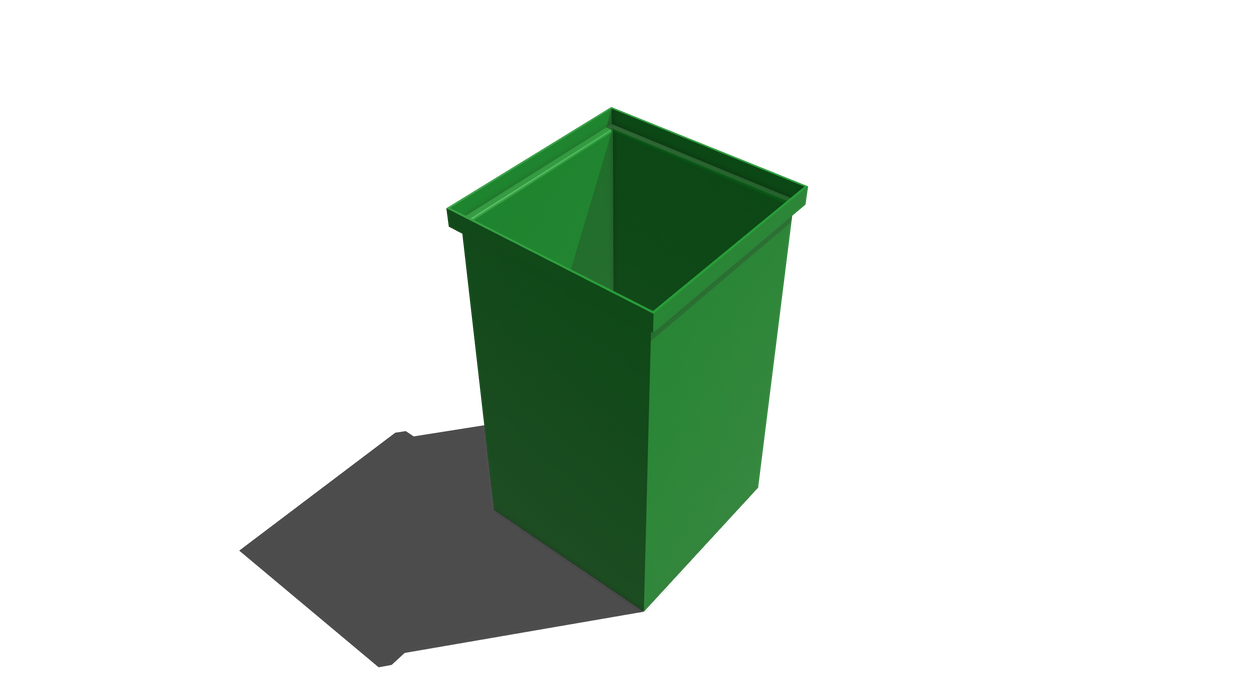 Stacking Taper Bin Rectangular Flange - 290L X 290W X 525H