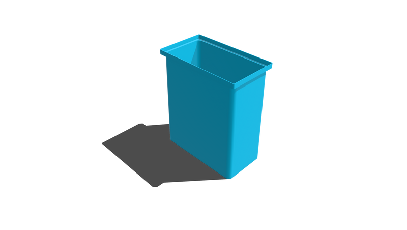 Stacking Taper Bin Rectangular Flange - 585L X 330W X 690H