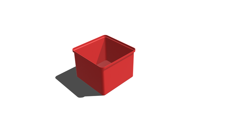 Stacking Taper Bin Rectangular Flange - 655L X 655W X 485H