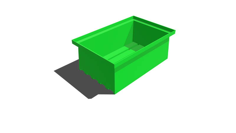 Stacking Taper Bin Rectangular Flange - 665L X 440W X 270H