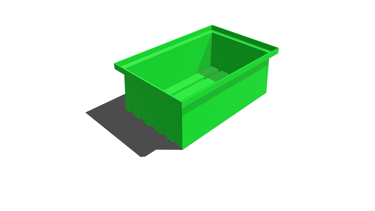 Stacking Taper Bin Rectangular Flange - 665L X 440W X 270H