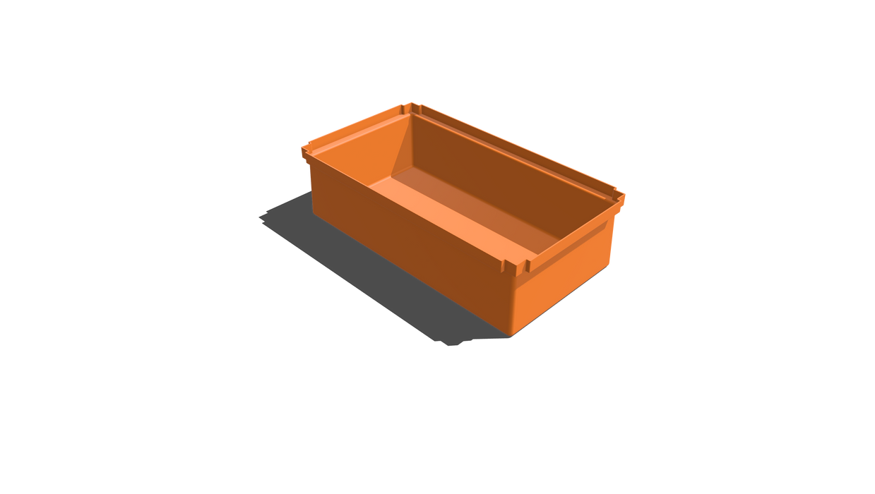 Stacking Taper Bin Rectangular Flange - 730L X 400W X 210H