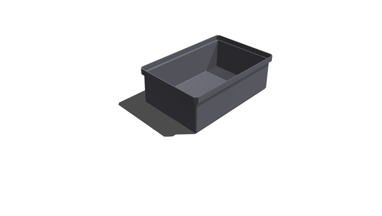 Stacking Taper Bin Rectangular Flange - 580L X 385W X 202 (X3M)