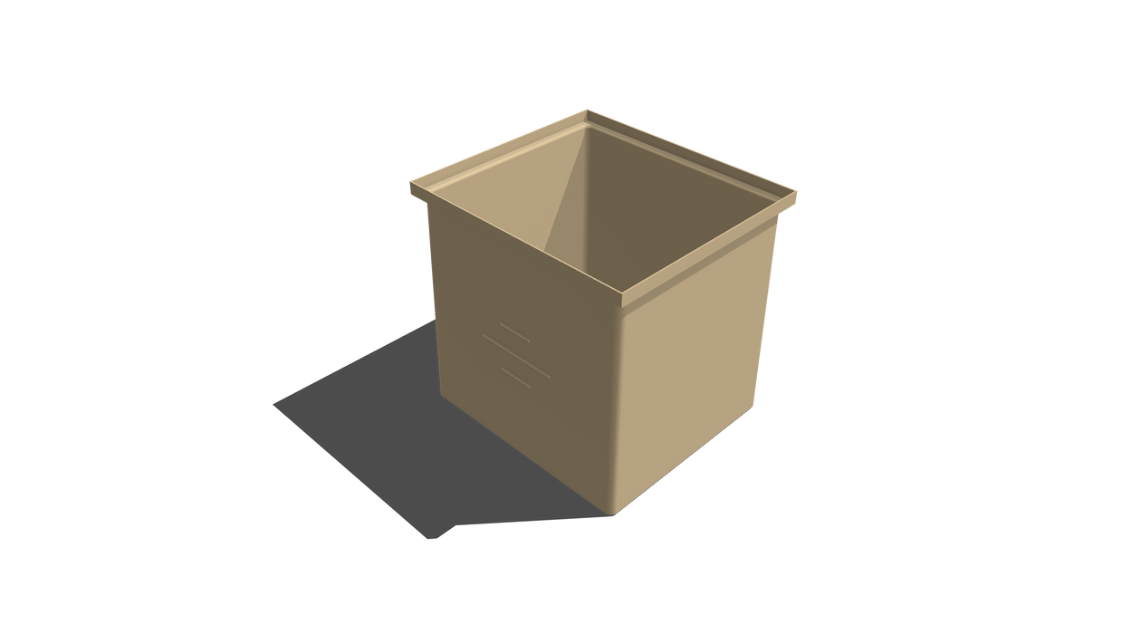 Stacking Taper Bin Rectangular Flange - 500L X 450W X 484H