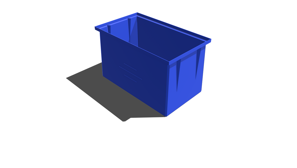 Stacking Taper Bin Rectangular Flange - 755L X 455W X 450H