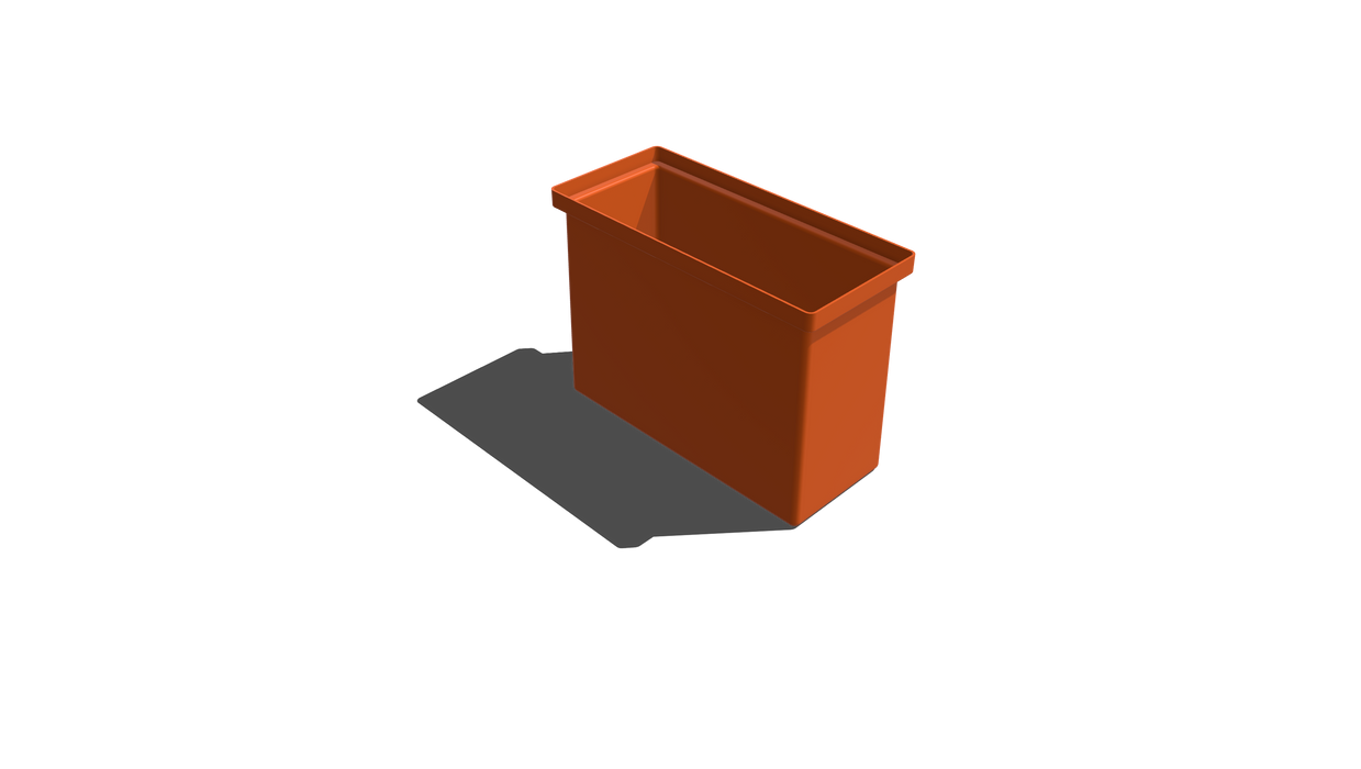 Stacking Taper Bin Rectangular Flange - 450L X 200W X 330H