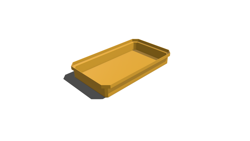 Stacking Taper Bin Rectangular Flange - 695L X 400W X 100H