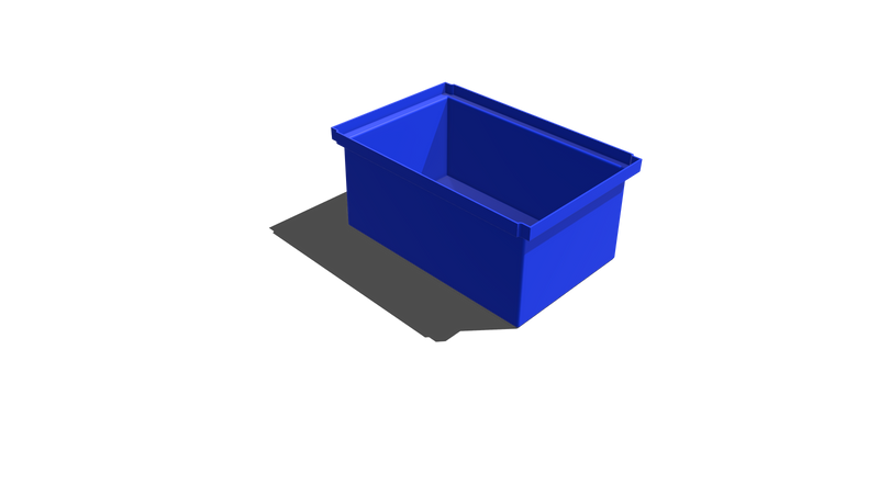 Stacking Taper Bin Rectangular Flange - 465L X 305W X 215H