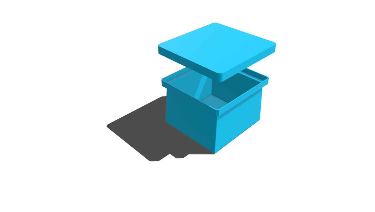 Stacking Taper Bin Rectangular Flange BIN + LID- 315L X 295W X 204H