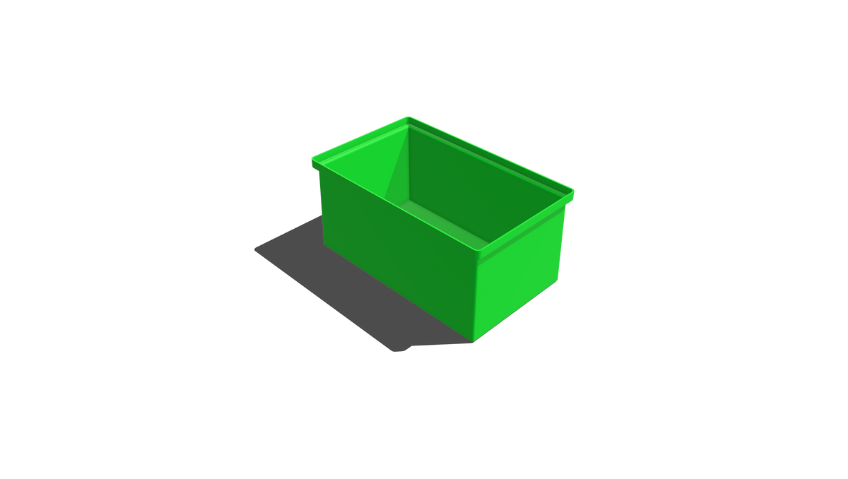 Stacking Taper Bin Rectangular Flange - 490L X 255W X 220H — Pioneer ...