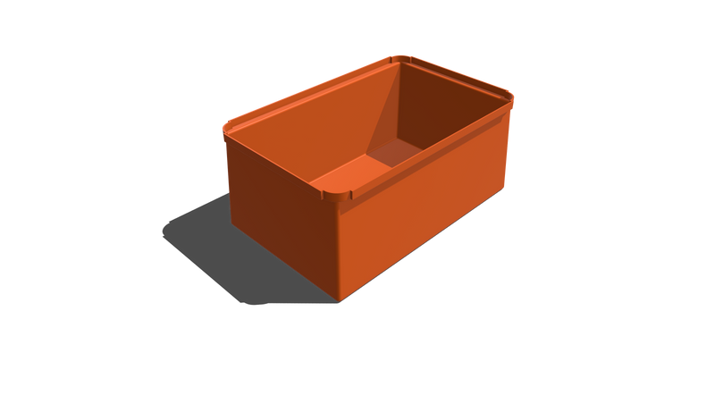 Stacking Taper Bin Rectangular Flange - 755L X 485W X 330H