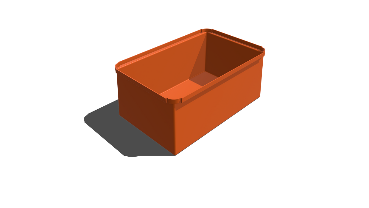 Stacking Taper Bin Rectangular Flange - 755L X 485W X 330H