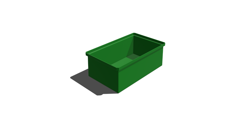 Stacking Taper Bin Rectangular Flange - 510L X 310W 185H