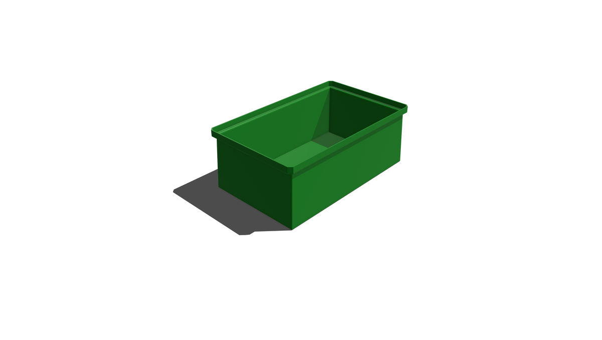 Stacking Taper Bin Rectangular Flange - 510L X 310W 185H — Pioneer Plastics