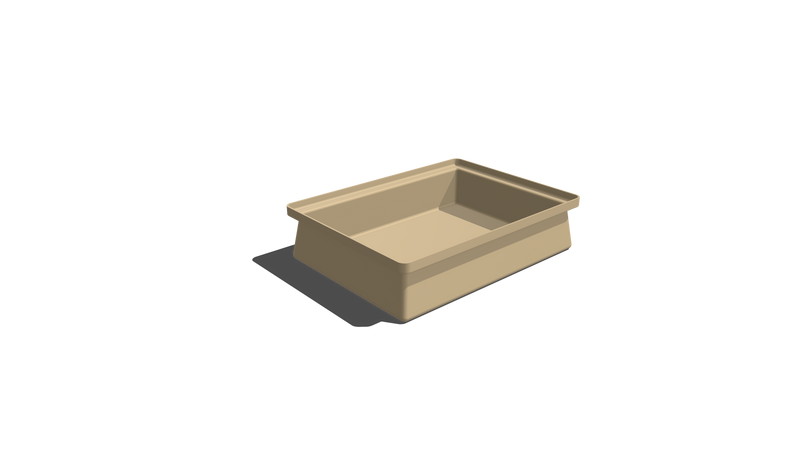 Stacking Taper Bin Rectangular Flange - 460L X 330W X 100H