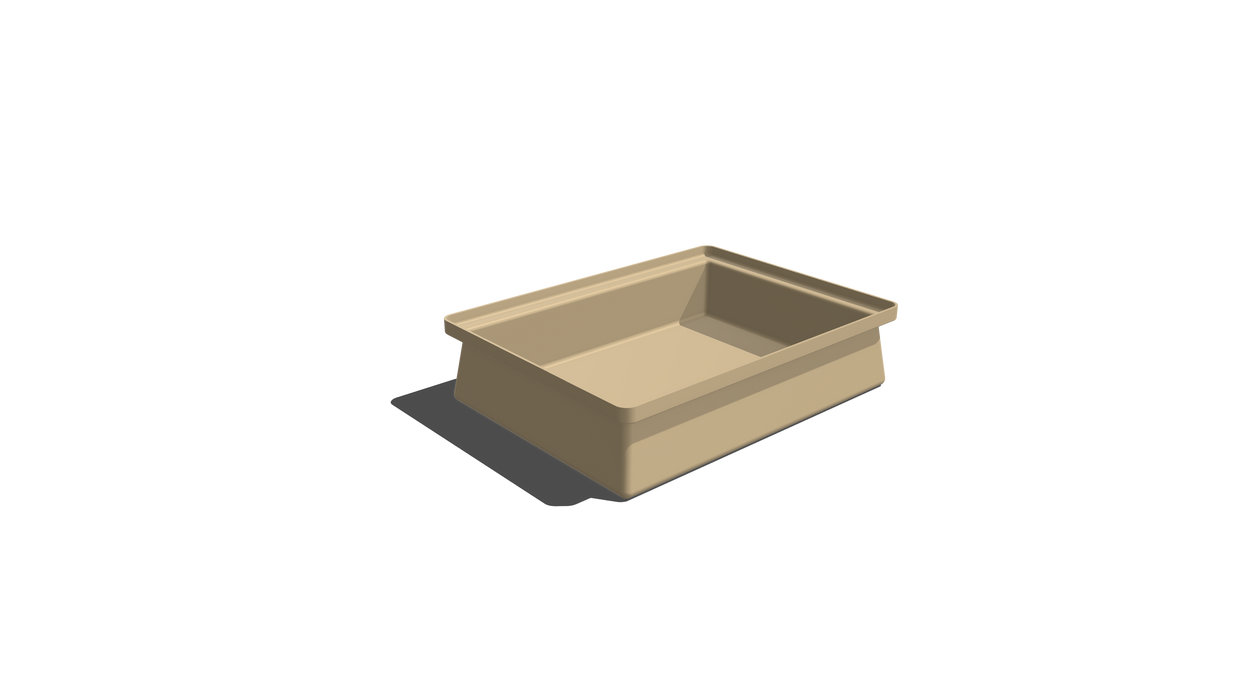 Stacking Taper Bin Rectangular Flange - 460L X 330W X 100H