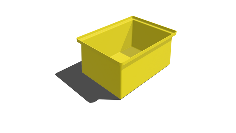Stacking Taper Bin Rectangular Flange - 460L X 330W X 230H
