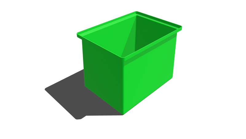 Stacking Taper Bin Rectangular Flange - 460L X 330W X 360H