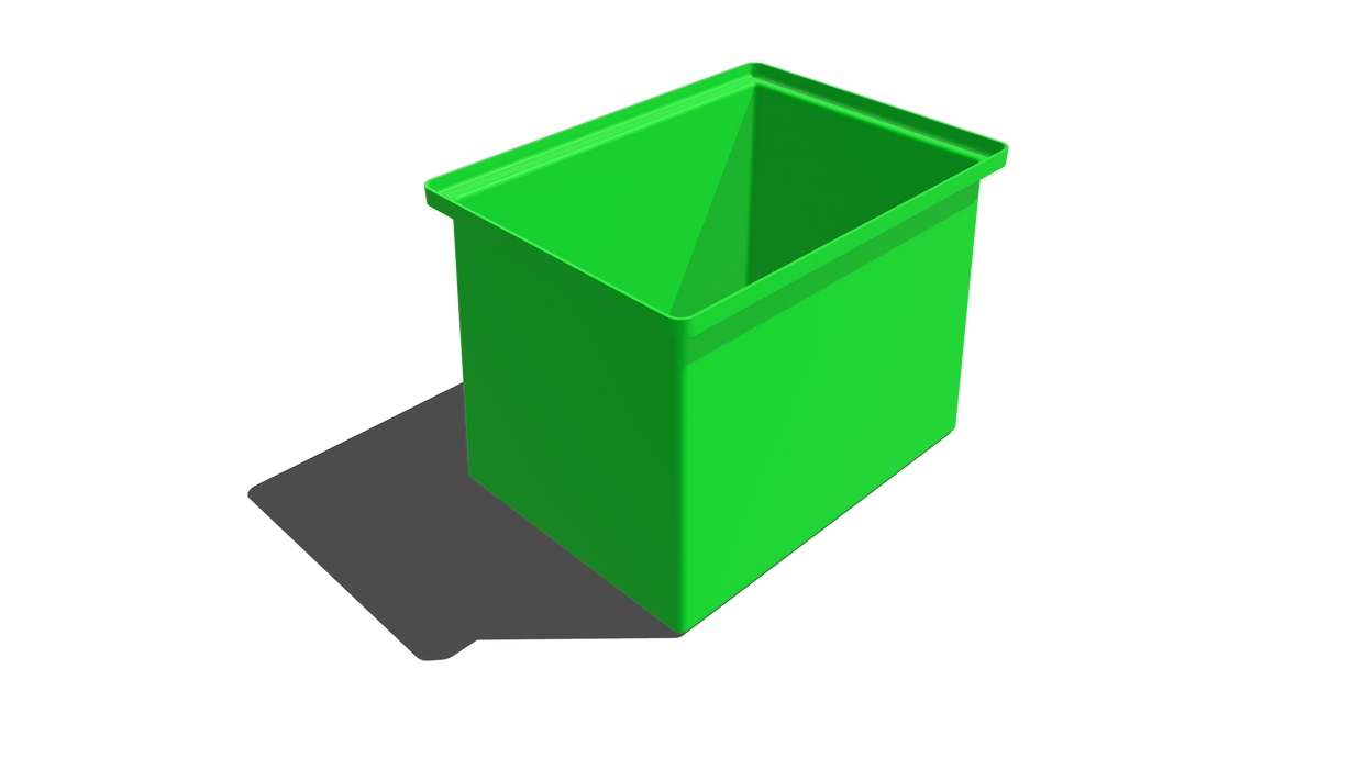 Stacking Taper Bin Rectangular Flange - 460L X 330W X 360H