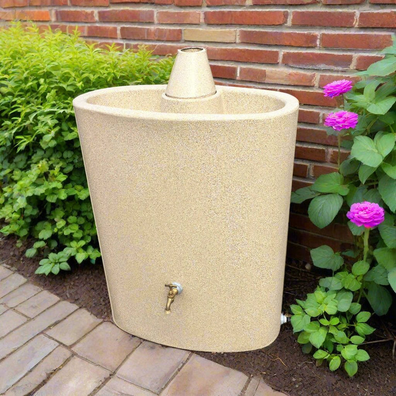 300L Rainwater Tank With Plant Bowl Oval