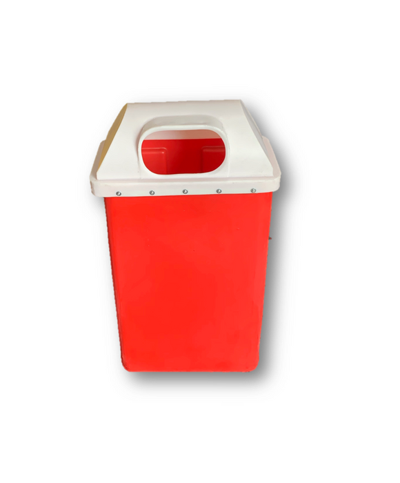 50L Pole Litter Bin With Hinged Lid