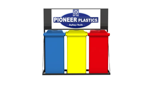 90L Recycle Bin Station with Frame — Pioneer Plastics